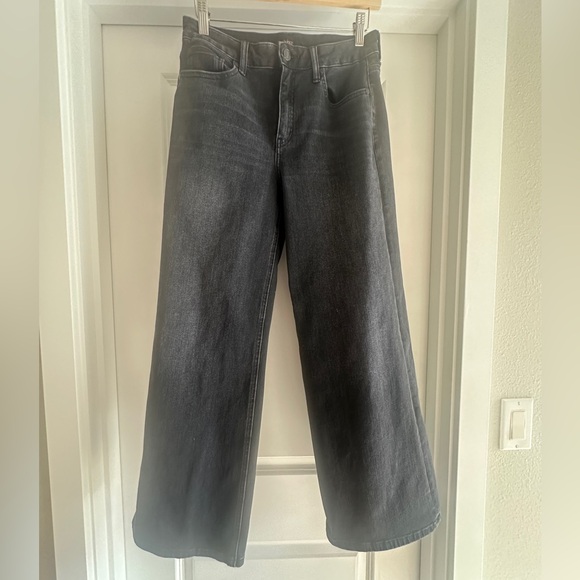 Quince Bella stretch black denim wide leg jeans 29 - Picture 3 of 7